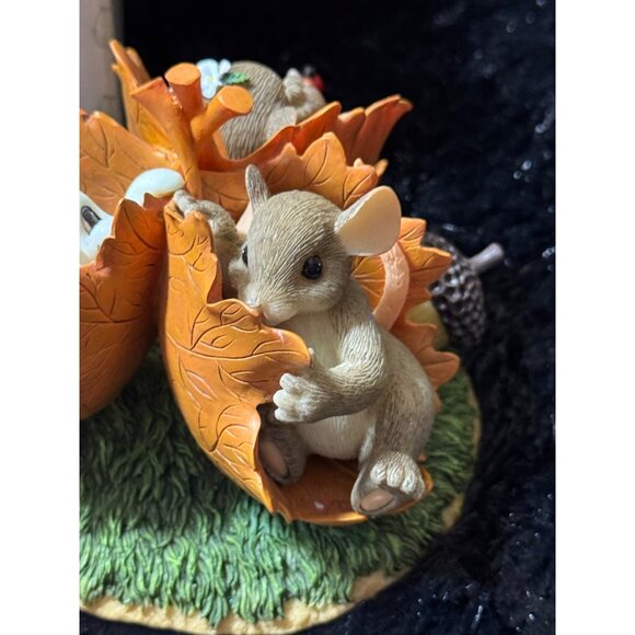 Fritz & Floyd Charming Tails "Peek-A-BOO!" Figurine  Collectible Autumn - Picture 2 of 8